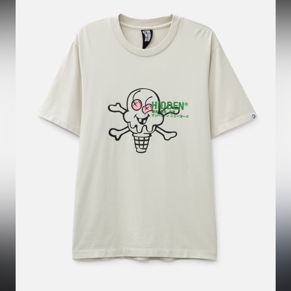 Billionaire Boys Club Tan Hidden NY x BBC Ice Cream Collaboration T-Shirt Size L